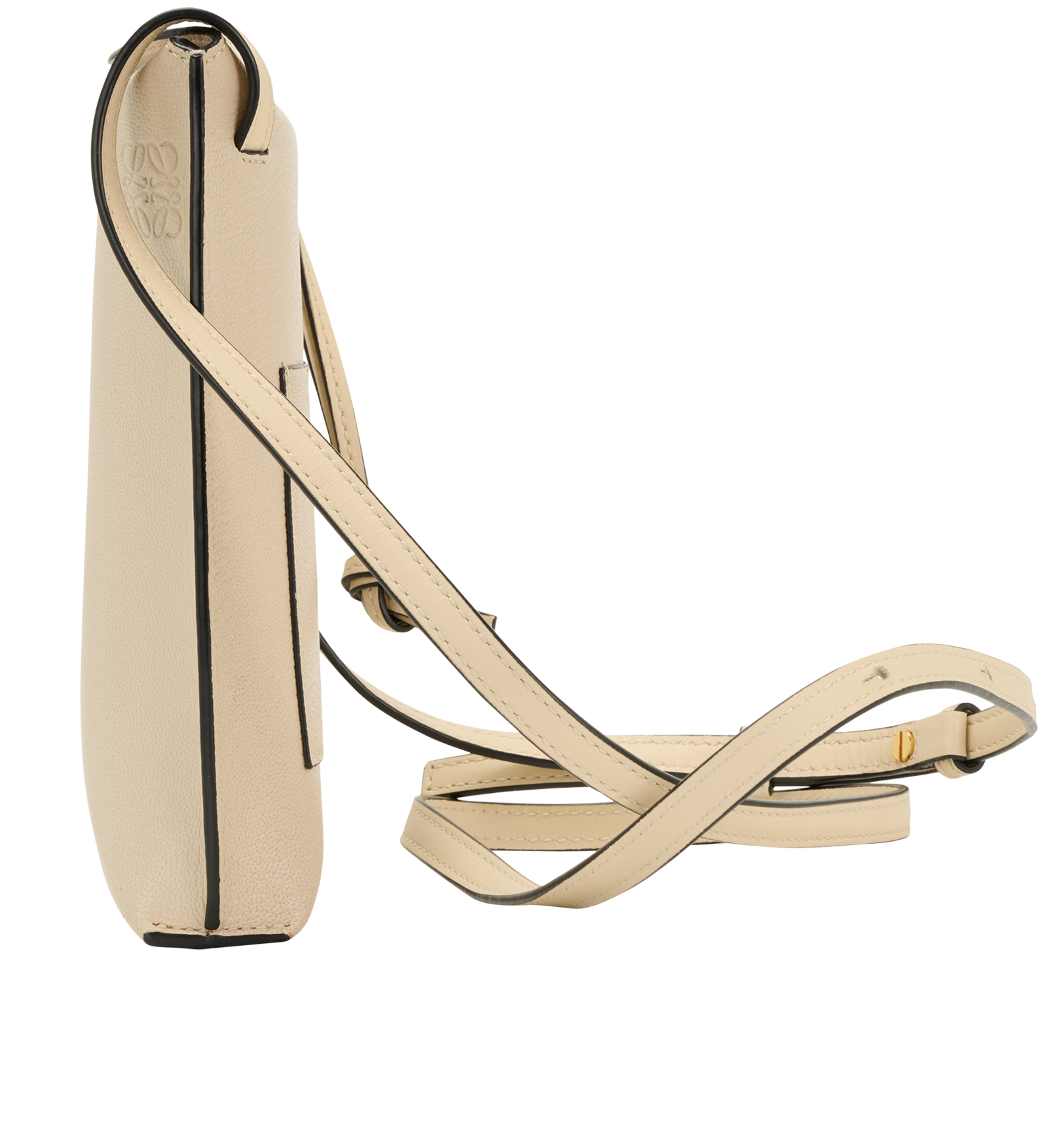 Gate Pocket Crossbody, &pound;250, Handbags, Cream, Leather, Bottom view